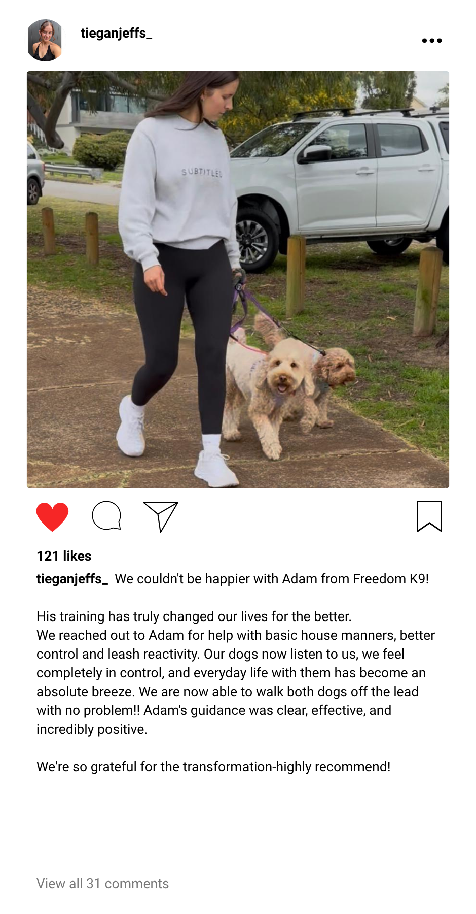 Tiegan's Testimonial